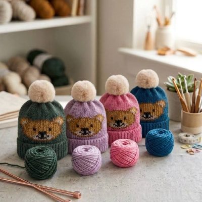 Bear Knit Hat